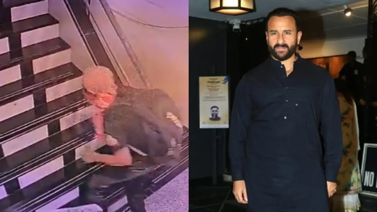 Saif Ali Khan stabbing case: New CCTV shows suspected attacker climbing stairs with face covered (WATCH)