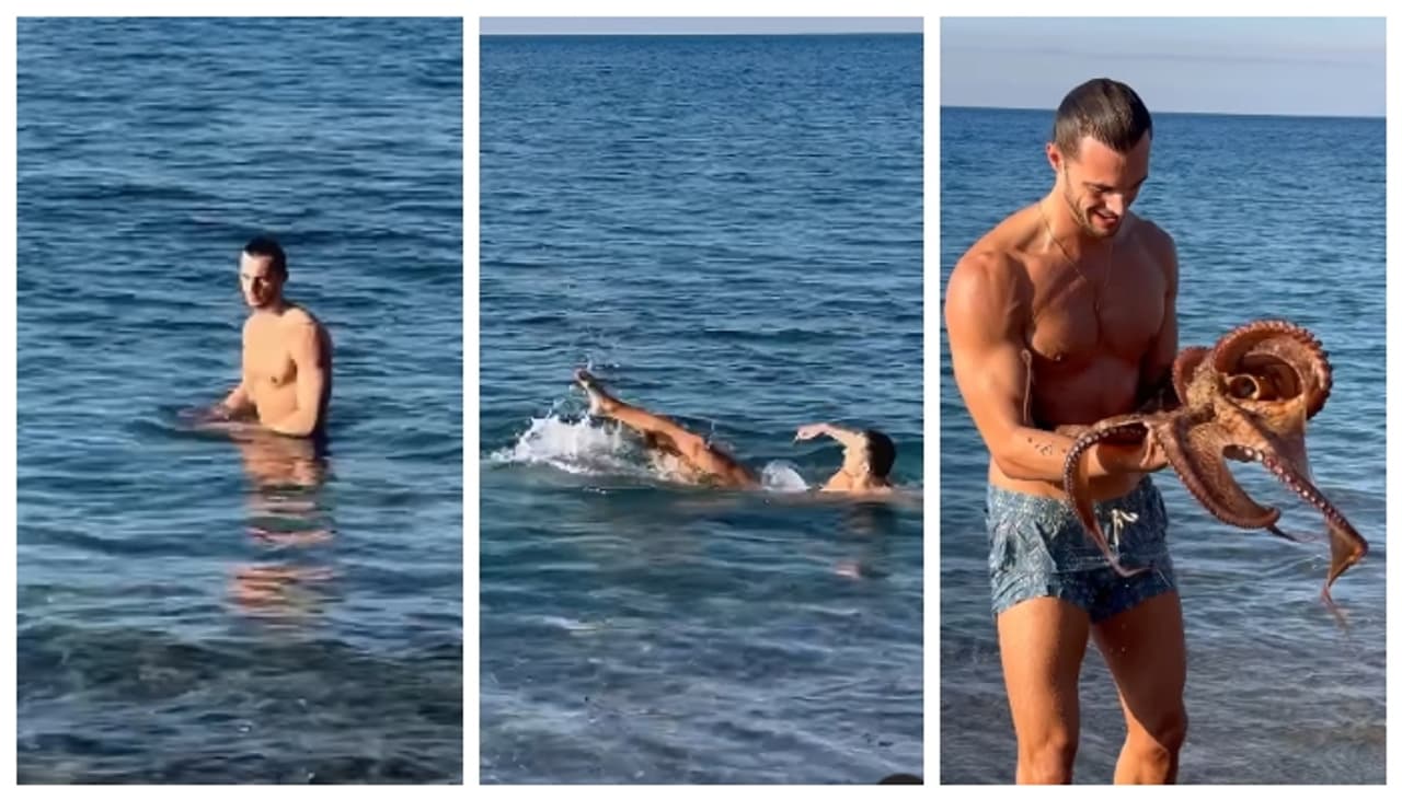 'ഞാനാണെങ്കിൽ അവിടെ തീര്‍ന്നേനെ'; കടല്‍ക്കുളിക്കിടെ കാലില്‍ പിടിച്ച് വലിച്ച ജീവിയെ കണ്ട് ഭയന്ന് സോഷ്യല്‍ മീഡിയ