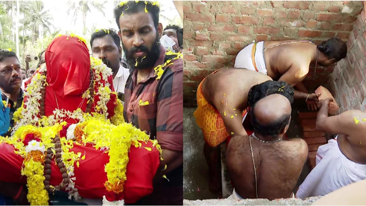 നെയ്യാറ്റിൻകര ഗോപൻ്റെ മൃതദേഹം സംസ്കരിച്ചു; സന്യാസിമാരുടെ സാന്നിധ്യത്തിൽ ചടങ്ങ്, പുതിയ കല്ലറയിൽ സംസ്കാരം നെയ്യാറ്റിൻകര ഗോപൻ്റെ മൃതദേഹം സംസ്കരിച്ചു; സന്യാസിമാരുടെ സാന്നിധ്യത്തിൽ ചടങ്ങ്, പുതിയ കല്ലറയിൽ സംസ്കാരം