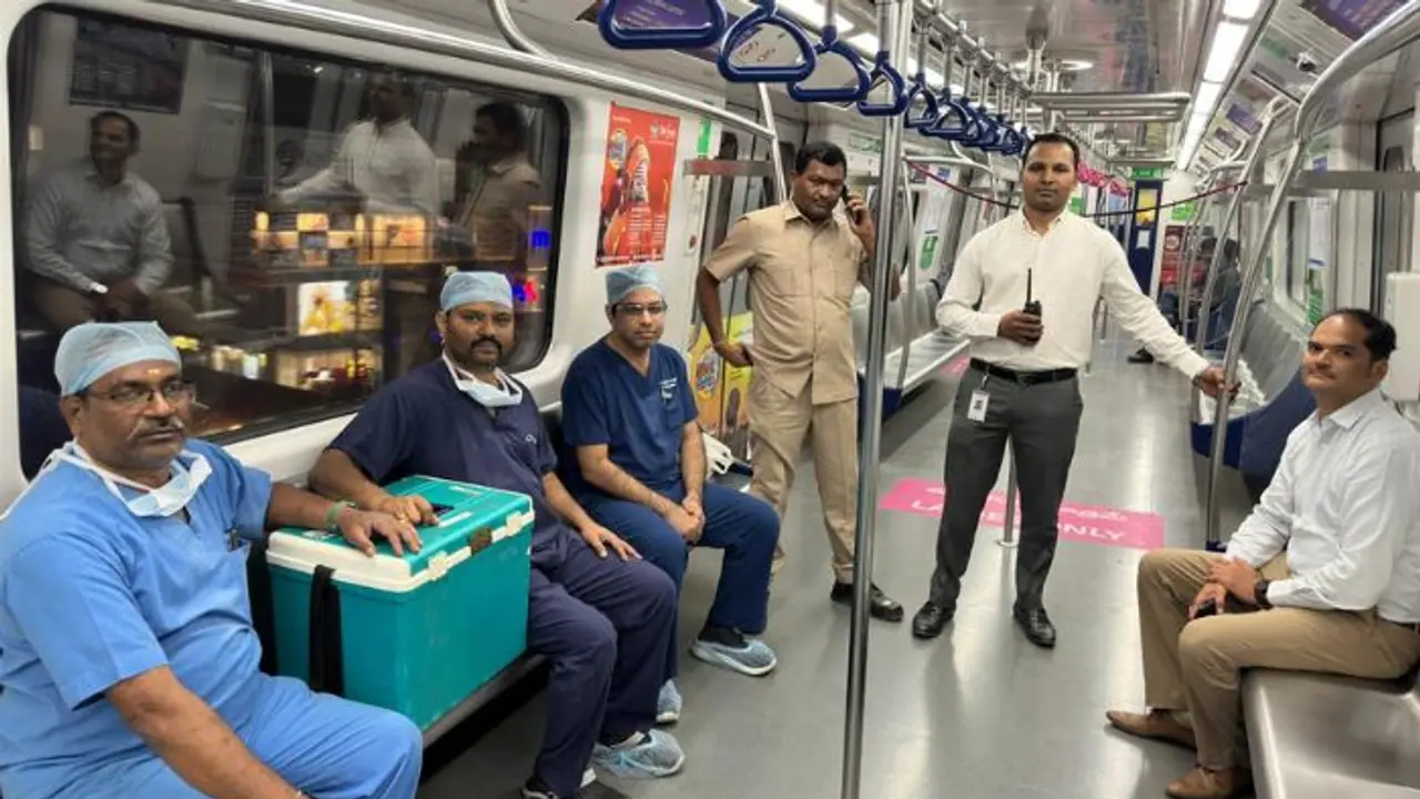 13 km in 13 mins across 13 stations: Hyderabad Metro facilitates 'Green corridor' for heart transplant 13 km in 13 mins across 13 stations: Hyderabad Metro facilitates 'Green corridor' for heart transplant