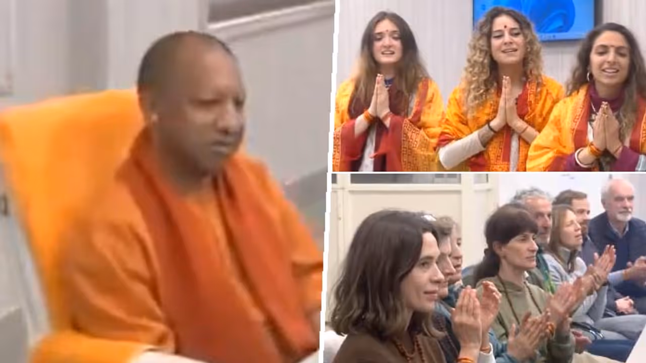 Maha Kumbh 2025: Italian women delegation sing 'Ram Siya Ram', recite Shiv Tandava & more for UP CM (WATCH)