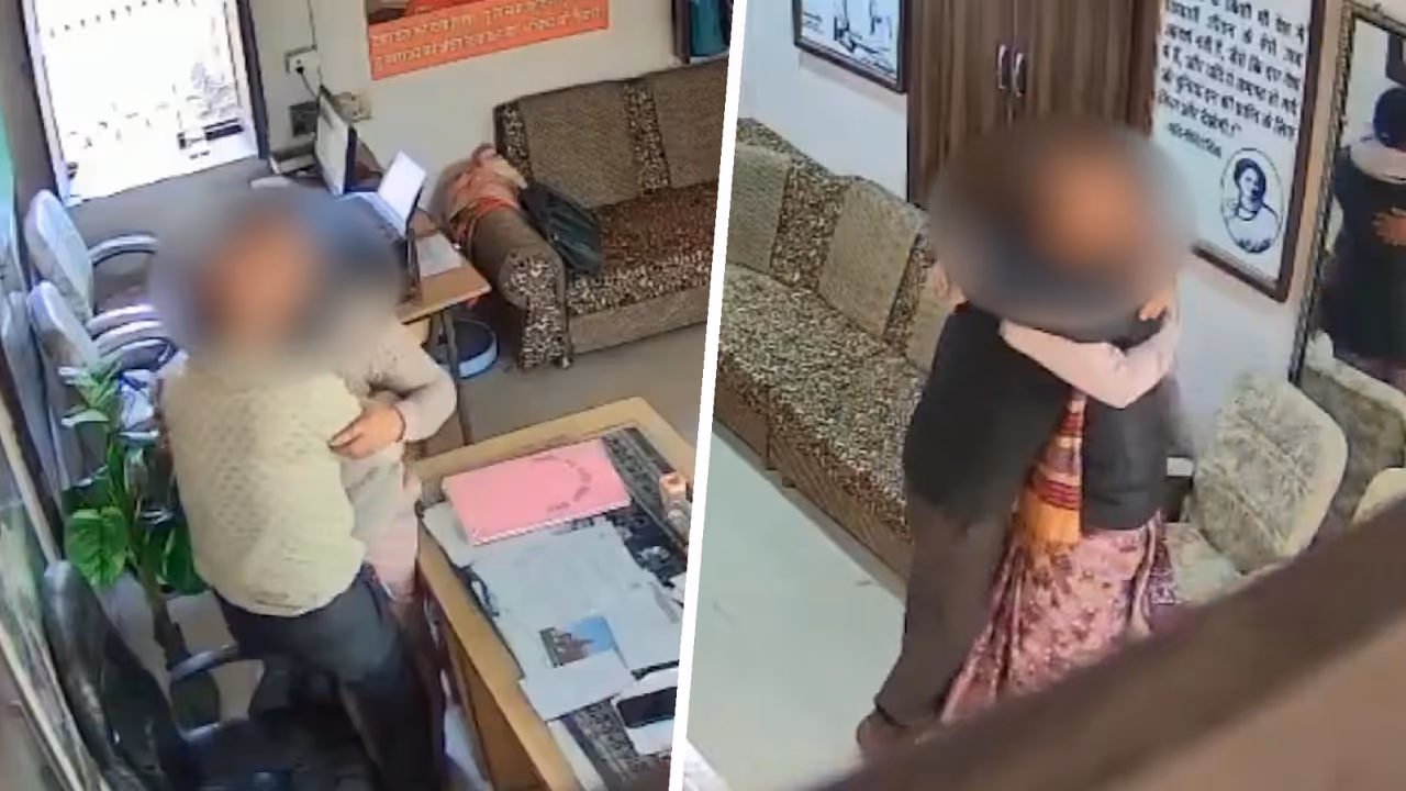 Rajasthan SHOCKER: Teachers suspended after obscene video of them kissing in Chittorgarh school goes viral Rajasthan SHOCKER: Teachers suspended after obscene video of them kissing in Chittorgarh school goes viral