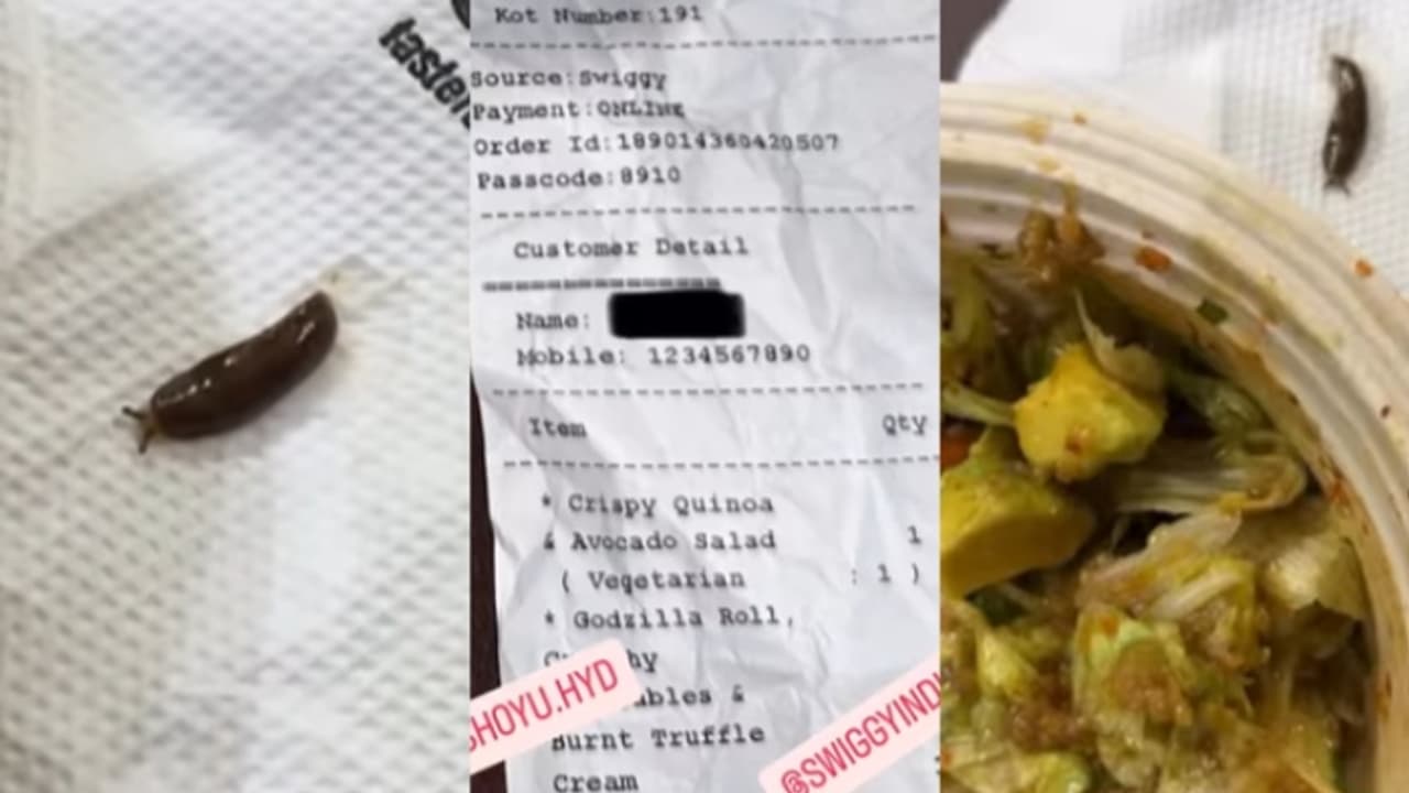 പാതി കഴിച്ചു, സാലഡില് എന്തോ അനങ്ങുന്നത് പോലെ തോന്നി, സൂക്ഷിച്ച് നോക്കിയപ്പോള് ജീവനുള്ള ഒച്ച് ! വീഡിയോ പാതി കഴിച്ചു, സാലഡില് എന്തോ അനങ്ങുന്നത് പോലെ തോന്നി, സൂക്ഷിച്ച് നോക്കിയപ്പോള് ജീവനുള്ള ഒച്ച് ! വീഡിയോ