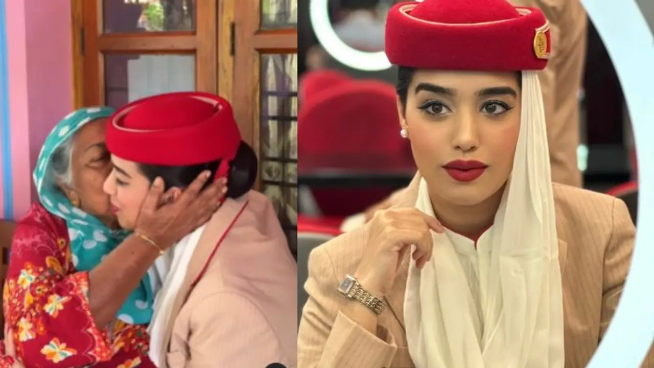 ದುಬೈ ಏರ್‌ಲೈನ್ಸ್‌ ಭಾರತೀಯ ಏರ್ ಹೋಸ್ಟಸ್; ಅಜ್ಜಿ ಮನೆಗೆ ಬಂದು ಸರ್ಪೈಸ್ ಕೊಟ್ಟಿದ್ದು ಹೀಗೆ..!