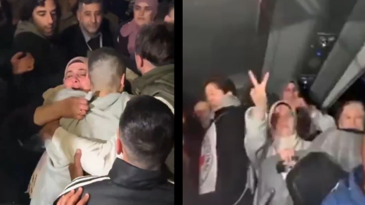 90 Palestinian prisoners freed by Israel as Hamas returns 3 Israeli hostages after ceasefire deal [VIDEO]