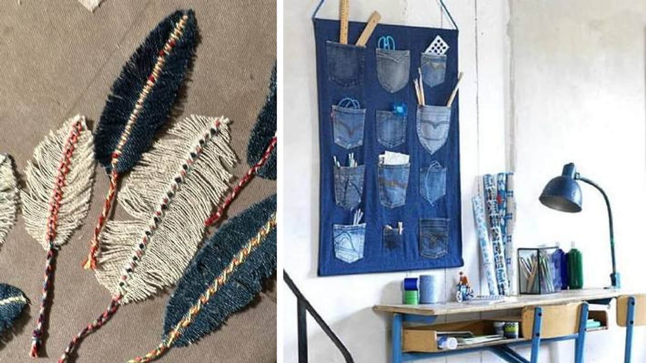 jeans or shirts DIY Denim Crafts idea jeans or shirts DIY Denim Crafts idea