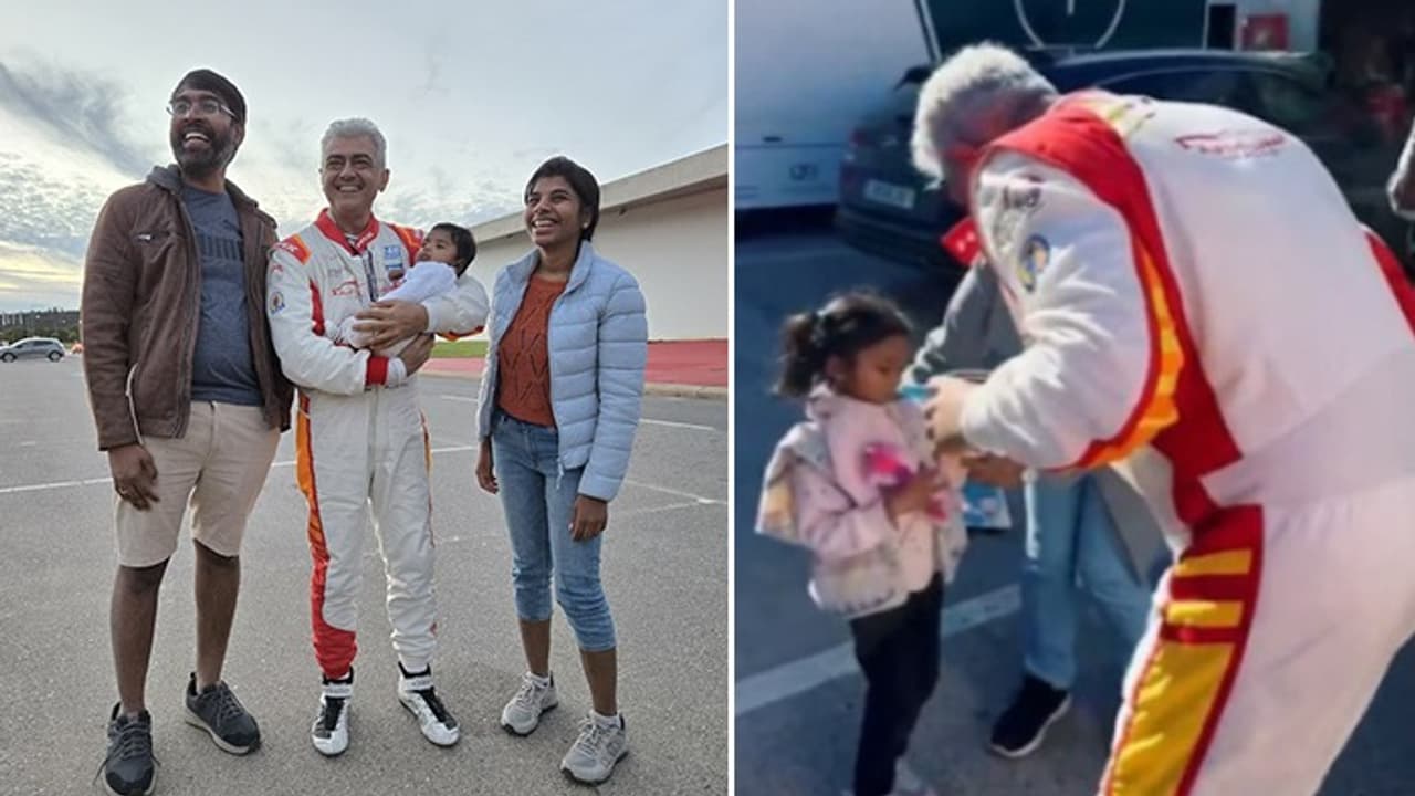VIDEO: Ajith Kumar is in Portugal, enjoys time with fans and prepare for his next race