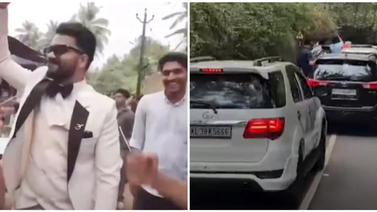 വിവാഹ ആഘോഷത്തിനിടെ റീൽസ് ചിത്രീകരിക്കാൻ അപകട യാത്ര; വരനും കാറിൽ സഞ്ചരിച്ച യുവാക്കൾക്കുമെതിരെ കേസ് വിവാഹ ആഘോഷത്തിനിടെ റീൽസ് ചിത്രീകരിക്കാൻ അപകട യാത്ര; വരനും കാറിൽ സഞ്ചരിച്ച യുവാക്കൾക്കുമെതിരെ കേസ്