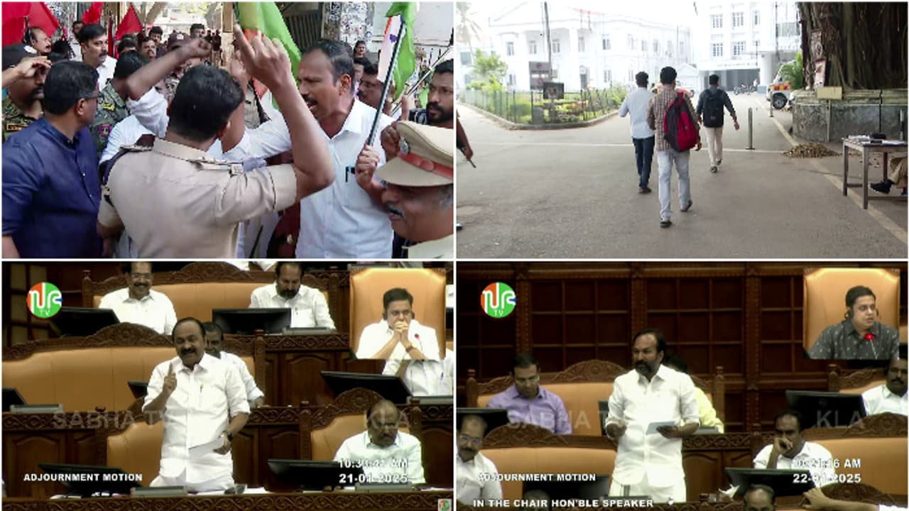 വാഴ്ത്തുപാട്ട് എഴുതിയവരെ കൊണ്ട് വിലാപകാവ്യം എഴുതിക്കരുത്, ജീവനക്കാരുടെ പണിമുടക്ക് സഭയിൽ ഉന്നയിച്ച് പ്രതിപക്ഷം വാഴ്ത്തുപാട്ട് എഴുതിയവരെ കൊണ്ട് വിലാപകാവ്യം എഴുതിക്കരുത്, ജീവനക്കാരുടെ പണിമുടക്ക് സഭയിൽ ഉന്നയിച്ച് പ്രതിപക്ഷം