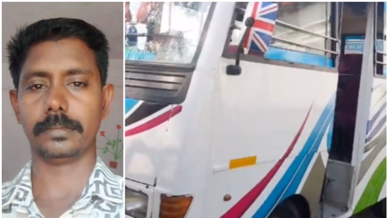 സ്കൂൾ ബസ് ഡ്രൈവറെ ബസിനുള്ളിൽ തൂങ്ങി മരിച്ച നിലയിൽ കണ്ടെത്തി സ്കൂൾ ബസ് ഡ്രൈവറെ ബസിനുള്ളിൽ തൂങ്ങി മരിച്ച നിലയിൽ കണ്ടെത്തി
