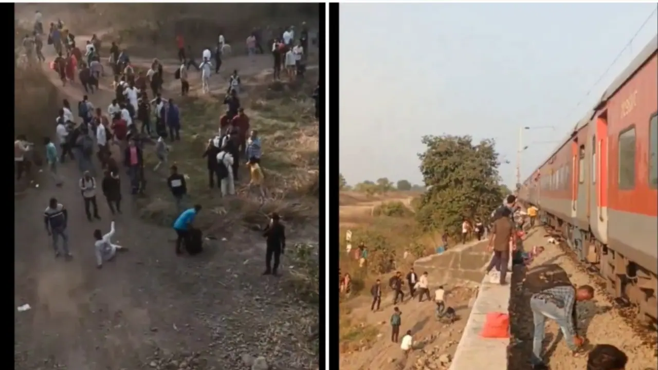 Maharashtra: At least 12 dead as passengers get down on tracks, struck by another train near Jalgaon Maharashtra: At least 12 dead as passengers get down on tracks, struck by another train near Jalgaon