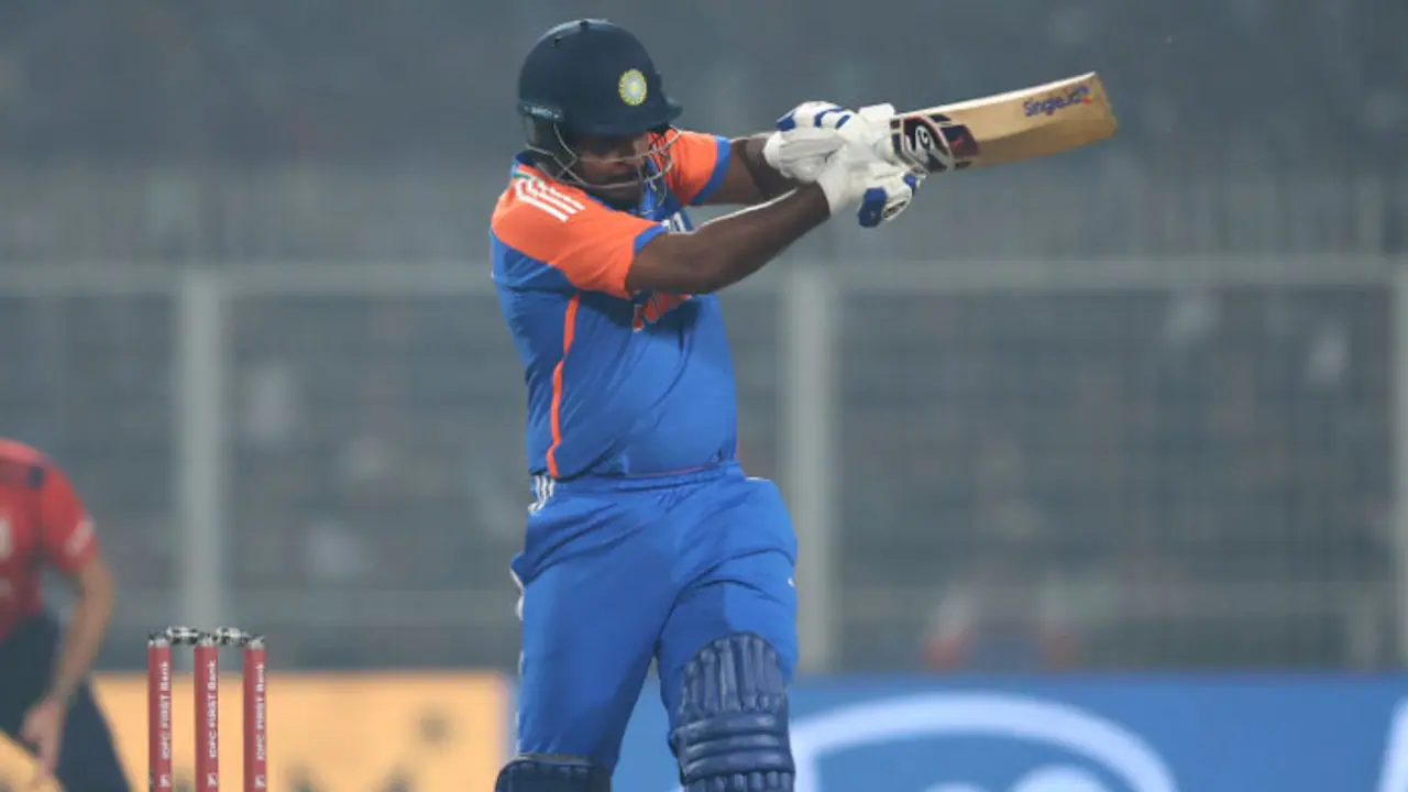 IND vs ENG, 1st T20I: Samson left Atkinson in tatters as India batter smashes 22 runs in an over (WATCH) IND vs ENG, 1st T20I: Samson left Atkinson in tatters as India batter smashes 22 runs in an over (WATCH)