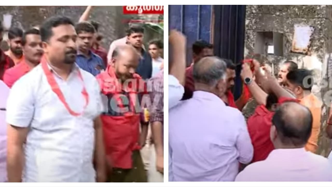 കൂത്താട്ടുകുളം തട്ടിക്കൊണ്ടുപോകൽ കേസ്: ജാമ്യത്തിലിറങ്ങിയ പ്രതികൾക്ക് സ്വീകരണം നൽകി സിപിഎം