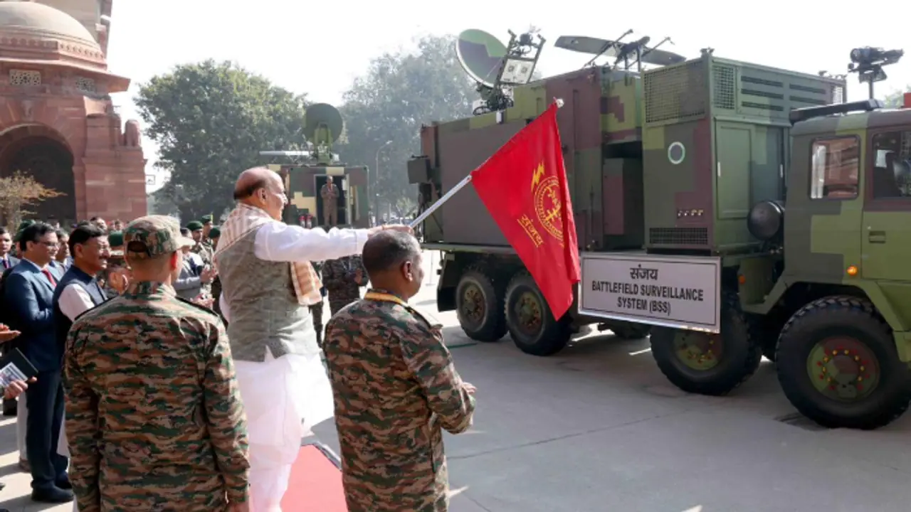 Rajnath Singh flags off ‘SANJAY’ battlefield surveillance system, to feature at Republic Day parade Rajnath Singh flags off ‘SANJAY’ battlefield surveillance system, to feature at Republic Day parade
