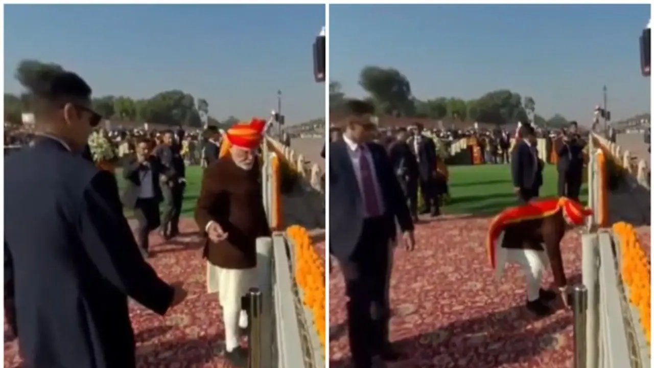 'Leader by example': PM Modi picks up waste at Kartavya Path on 76th Republic Day, wins hearts (WATCH)