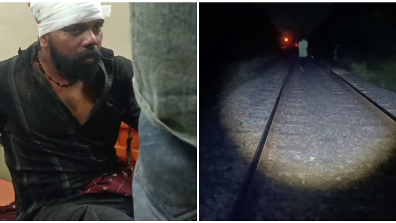 യുവാവ് ട്രെയിനിൽ നിന്നും പുറത്തേക്ക് വീണെന്ന് വിവരം, ഇരുട്ടിൽ പാളത്തിൽ തിരച്ചിൽ, ട്രാക്കിന് സമീപം കണ്ടെത്തി