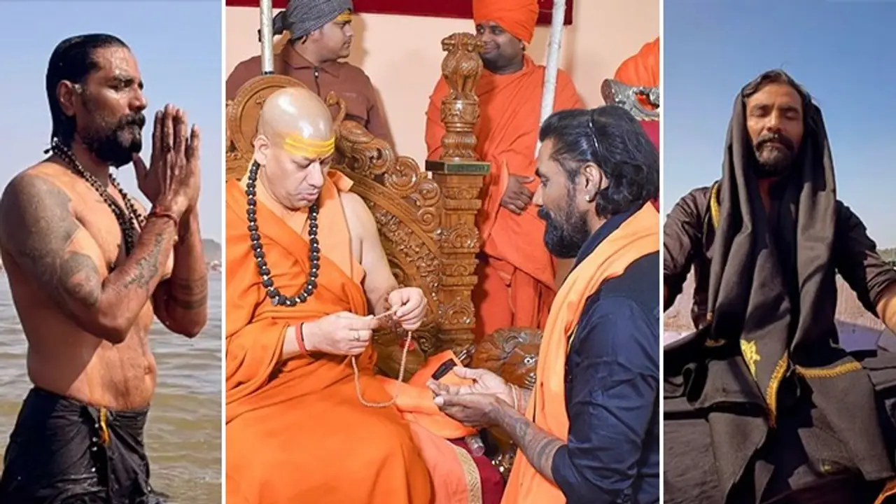 Remo D'Souza at Maha Kumbh: Choreographer takes holy dip, seeks blessings of Swami Kailashanand Giri Maharaj Remo D'Souza at Maha Kumbh: Choreographer takes holy dip, seeks blessings of Swami Kailashanand Giri Maharaj