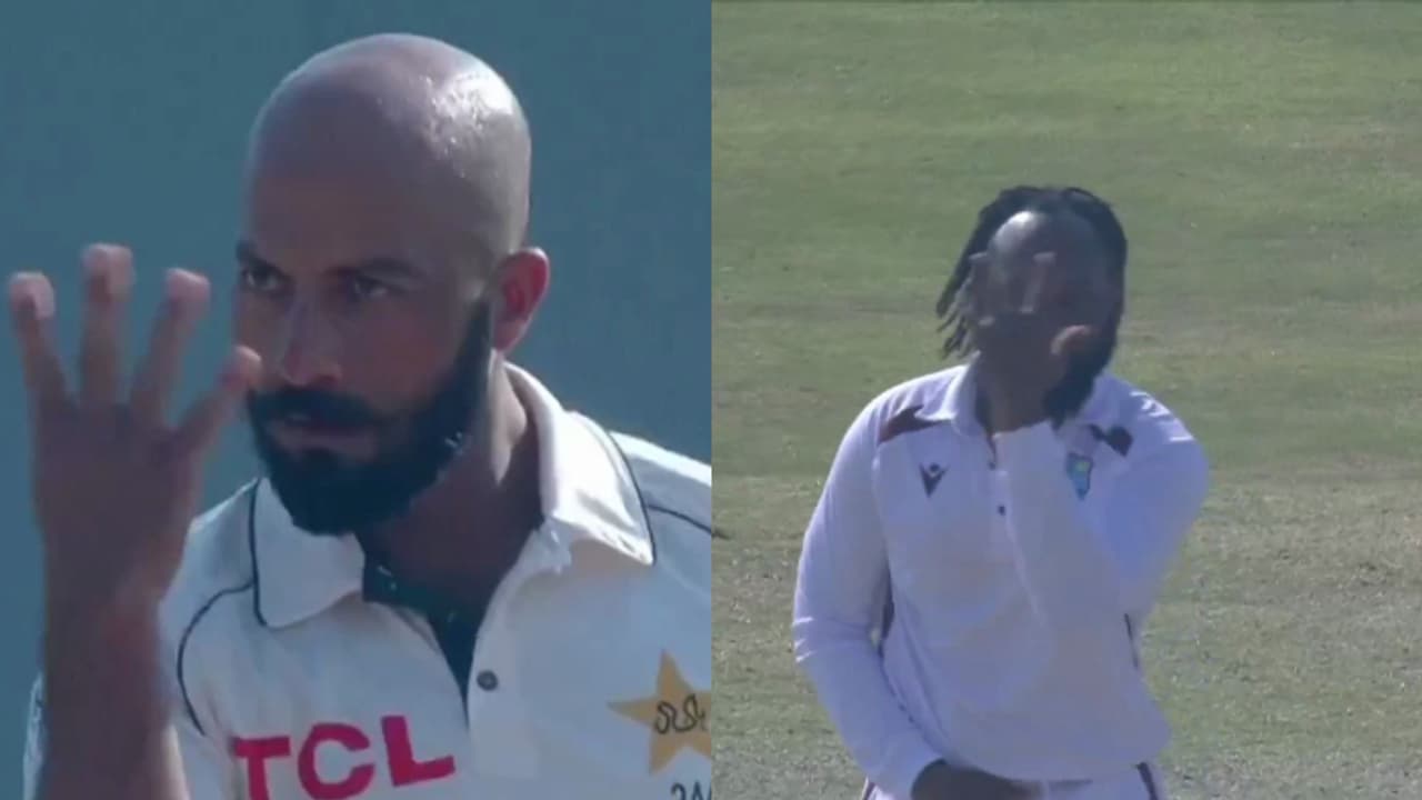 WI spinner gets epic revenge on Pakistan's Sajid Khan after being sledged by him before (WATCH)