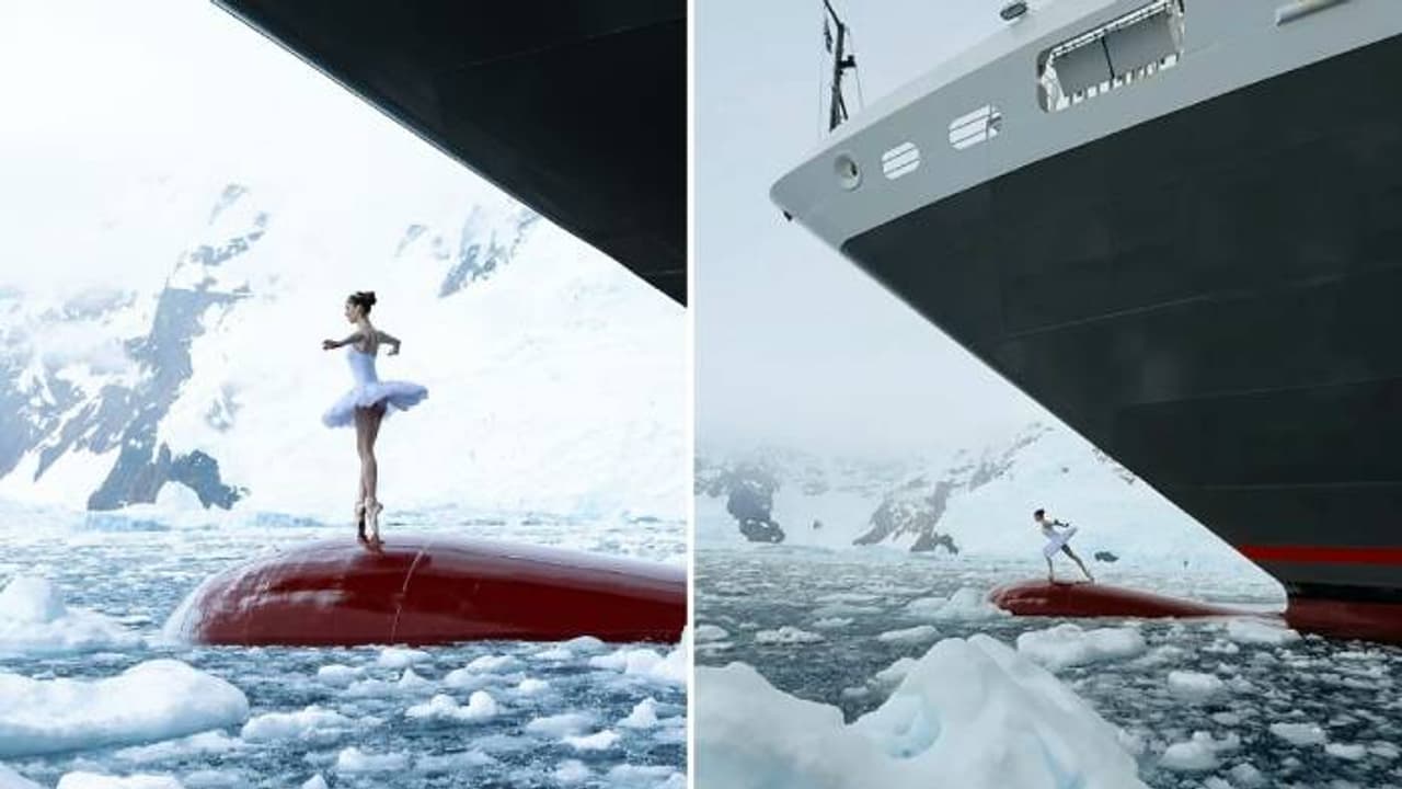 ഇത് ഒറിജിനലാണോ? വിശ്വസിക്കാനാവുന്നില്ല; കപ്പലിന്റെ മുനമ്പിൽ യുവതിയുടെ മാന്ത്രികചലനങ്ങൾ, വീഡിയോ