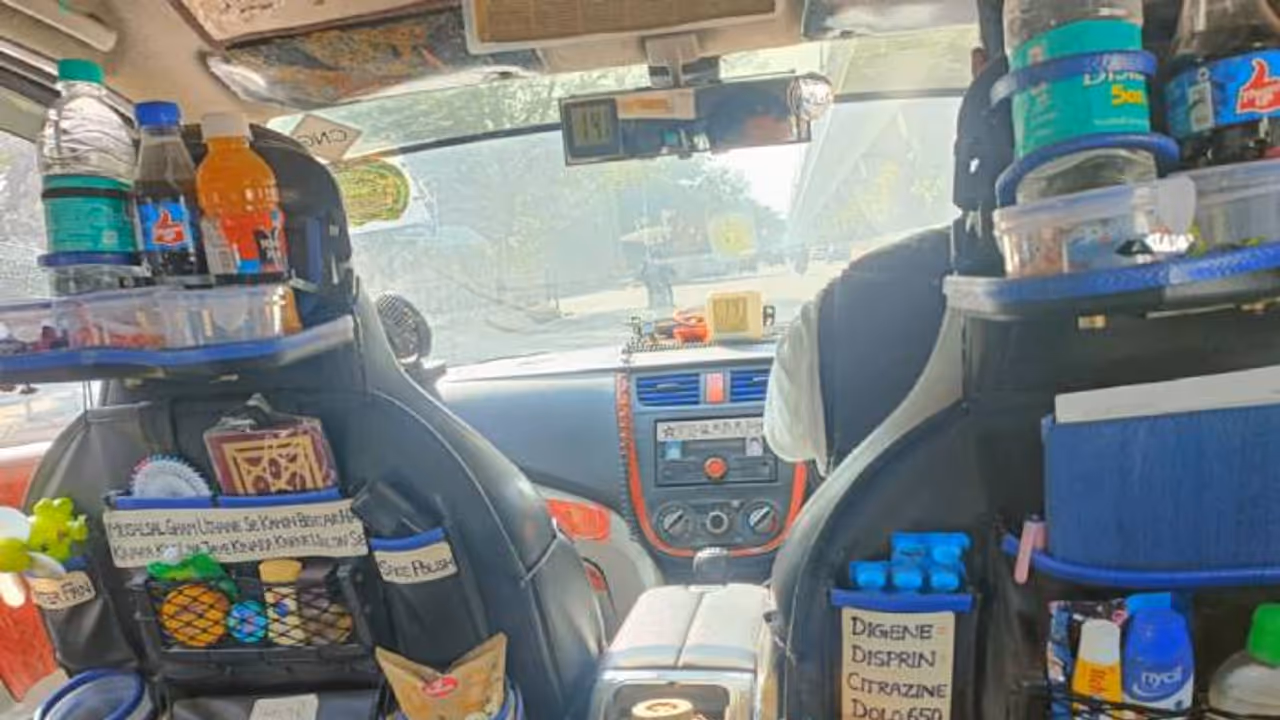 ഇതിലില്ലാത്തതായി എന്തുണ്ട്, ആളുകളെ അമ്പരപ്പിച്ച് ഒരു ടാക്സി കാർ, വൈറലായി ചിത്രം 