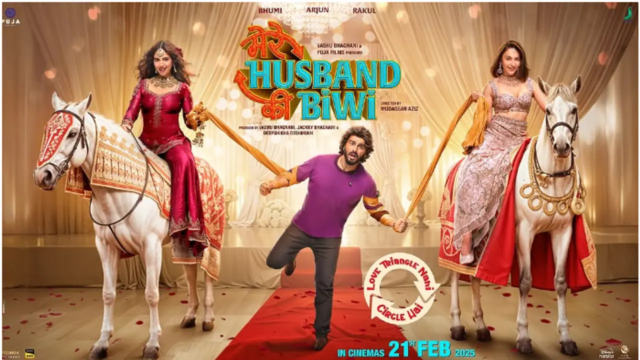 'Mere Husband Ki Biwi' poster OUT: Arjun Kapoor, Rakul Preet, Bhumi Pednekar starrer to release on THIS date