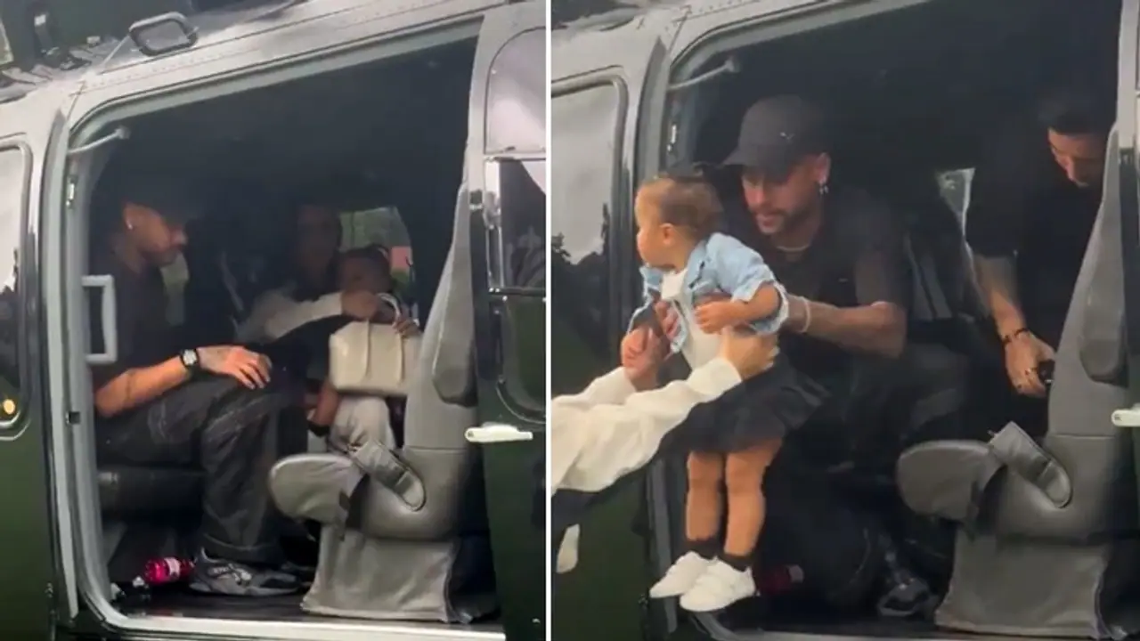 Neymar returns to Santos: Video of Brazilian star arriving in helicopter to sign deal goes viral (WATCH)