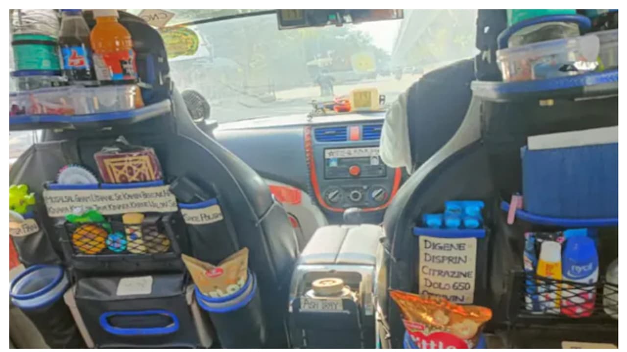 കാറിനുള്ളിൽ ഫ്ലൈറ്റിനെ പോലും വെല്ലുന്ന സൗകര്യങ്ങളൊരുക്കി യൂബർ ഡ്രൈവർ 