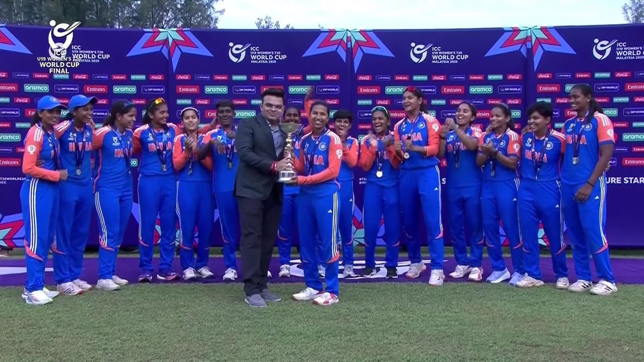 India wins U19 Women's World Cup: 'Jay Shah is everywhere' remark explodes, winning moment video goes viral India wins U19 Women's World Cup: 'Jay Shah is everywhere' remark explodes, winning moment video goes viral