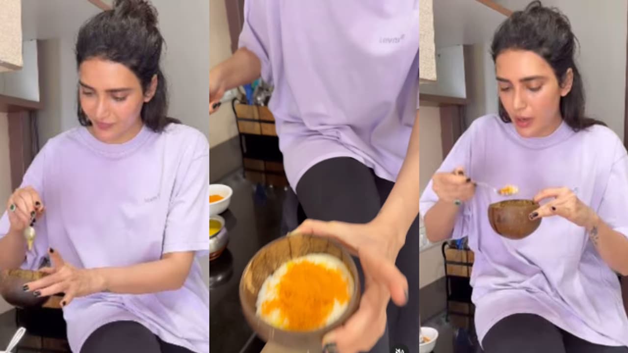 ചിരട്ടയിൽ ഇഡ്ഡലി തയ്യാറാക്കി കരിഷ്മ തന്ന; വീഡിയോ പങ്കുവച്ച് താരം 