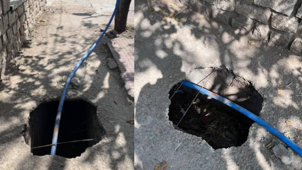 വഴിയരികിൽ ഭീമൻ ​ഗർത്തം, തൊട്ടടുത്ത് സ്കൂൾ, വൈറലായി പോസ്റ്റ്, സംഭവം ബെം​ഗളൂരുവിൽ