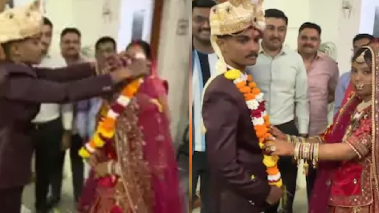 ഭക്ഷണം തികഞ്ഞില്ലെന്ന് പറഞ്ഞ് വരന്‍റെ വീട്ടുകാർ ചടങ്ങ് മുടക്കി; പൊലീസ് സ്റ്റേഷനിൽ വച്ച് മാലയിട്ട് വധുവും വരനും