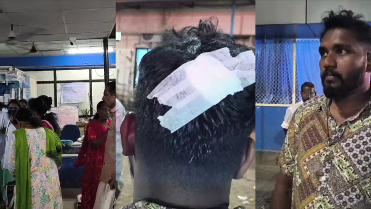 വാഹനം വഴിയരികിൽ നിര്ത്തി വിശ്രമിക്കുന്നതിനിടെ 20 അംഗ സംഘത്തിന് പൊലീസ് മര്ദനം, തലയ്ക്ക് ഉള്പ്പെടെ പരിക്ക് വാഹനം വഴിയരികിൽ നിര്ത്തി വിശ്രമിക്കുന്നതിനിടെ 20 അംഗ സംഘത്തിന് പൊലീസ് മര്ദനം, തലയ്ക്ക് ഉള്പ്പെടെ പരിക്ക്