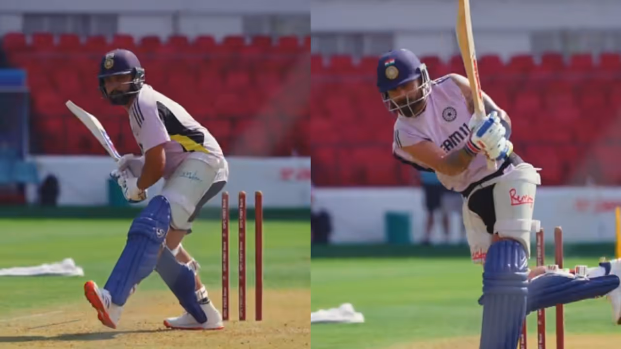 റിവേഴ്സ് സ്വീപ്പ്, പുള്‍, ഫ്ലിക്ക്, ഇംഗ്ലണ്ടിനെതിരായ ഏകദിന പരമ്പരക്ക് മുമ്പ് തകർത്തടിച്ച് കോലിയും രോഹിത്തും