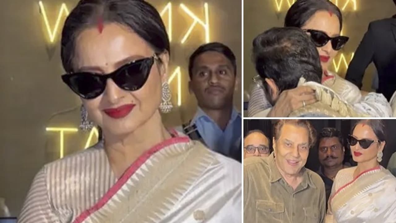 VIDEO: Rekha dons sindoor at 'Loveyapa' screening, shares heartwarming moments with Dharmendra VIDEO: Rekha dons sindoor at 'Loveyapa' screening, shares heartwarming moments with Dharmendra