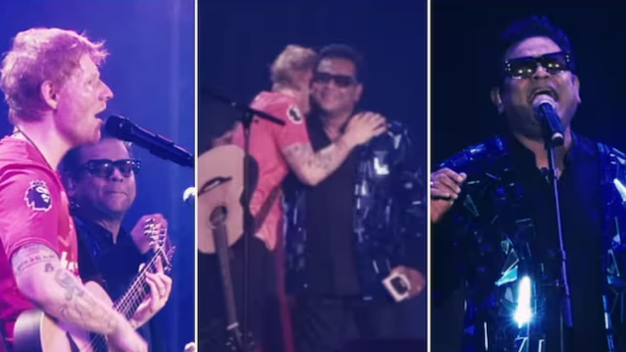 എഡ് ഷീരനും എ.ആർ റഹ്മാനും ഒന്നിച്ച് വേദിയില്‍: ആവേശത്തില്‍ ആരാധകര്‍