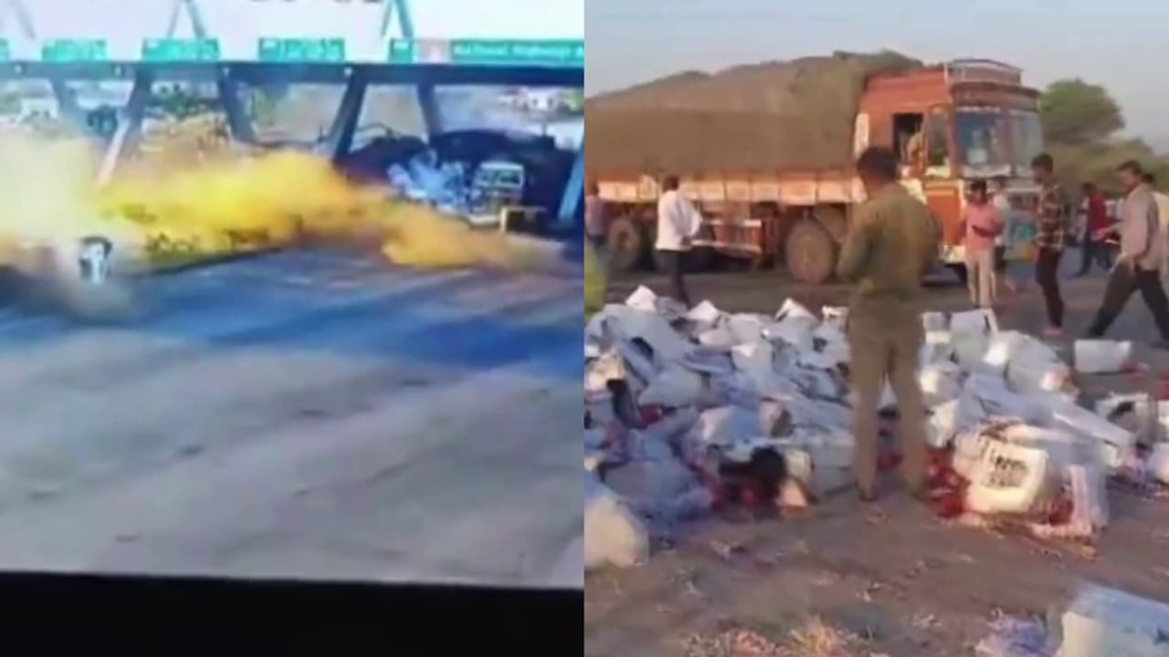 നിയന്ത്രണംവിട്ട ലോറി ടോൾ പ്ലാസയിലേക്ക് ഇടിച്ചുകയറി ഡ്രൈവർ മരിച്ചു; മാതളം പെറുക്കാൻ തിരക്കുകൂട്ടി നാട്ടുകാർ നിയന്ത്രണംവിട്ട ലോറി ടോൾ പ്ലാസയിലേക്ക് ഇടിച്ചുകയറി ഡ്രൈവർ മരിച്ചു; മാതളം പെറുക്കാൻ തിരക്കുകൂട്ടി നാട്ടുകാർ