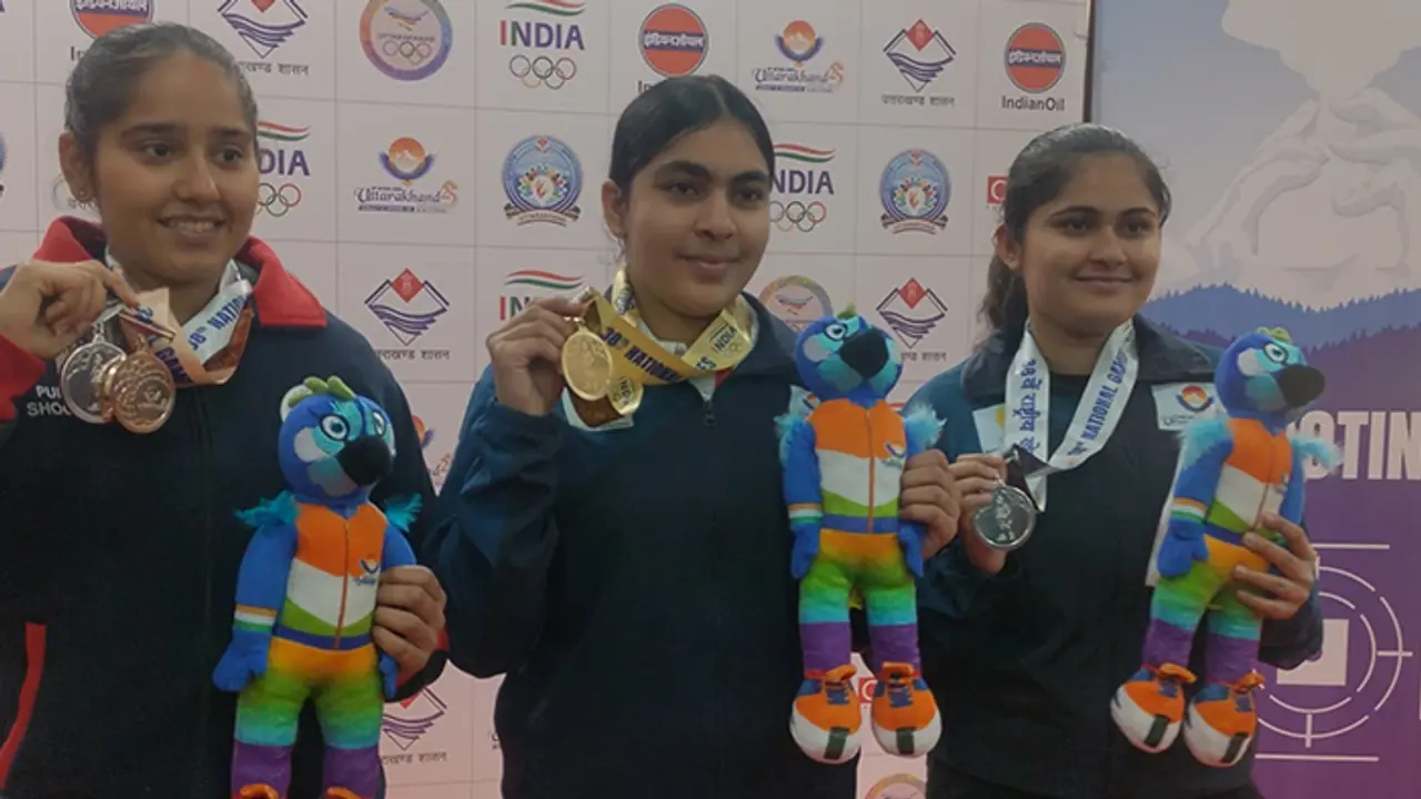 Suruchi Strikes Gold, Haryana Dominates 10M Air Pistol at 38th National Games Suruchi Strikes Gold, Haryana Dominates 10M Air Pistol at 38th National Games