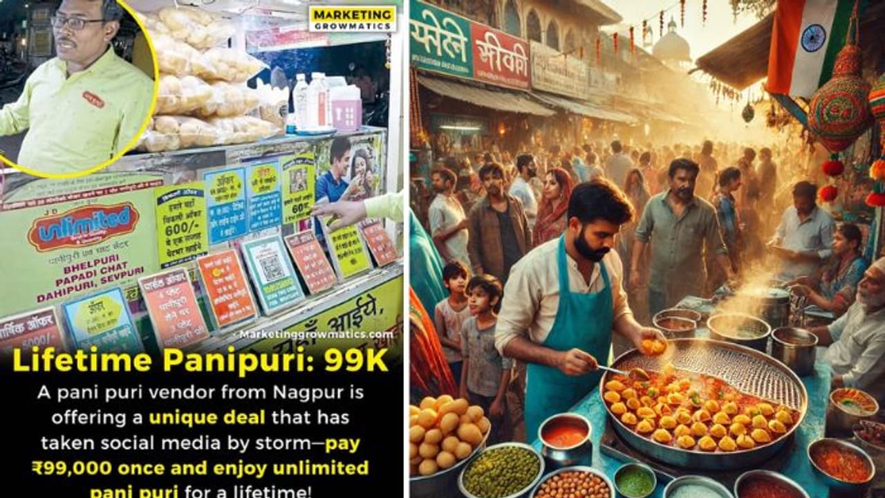 'Lifetime Pani Puri for Rs 99,000': Nagpur vendor's offer goes viral, Netizens call it 'Baniya marketing'