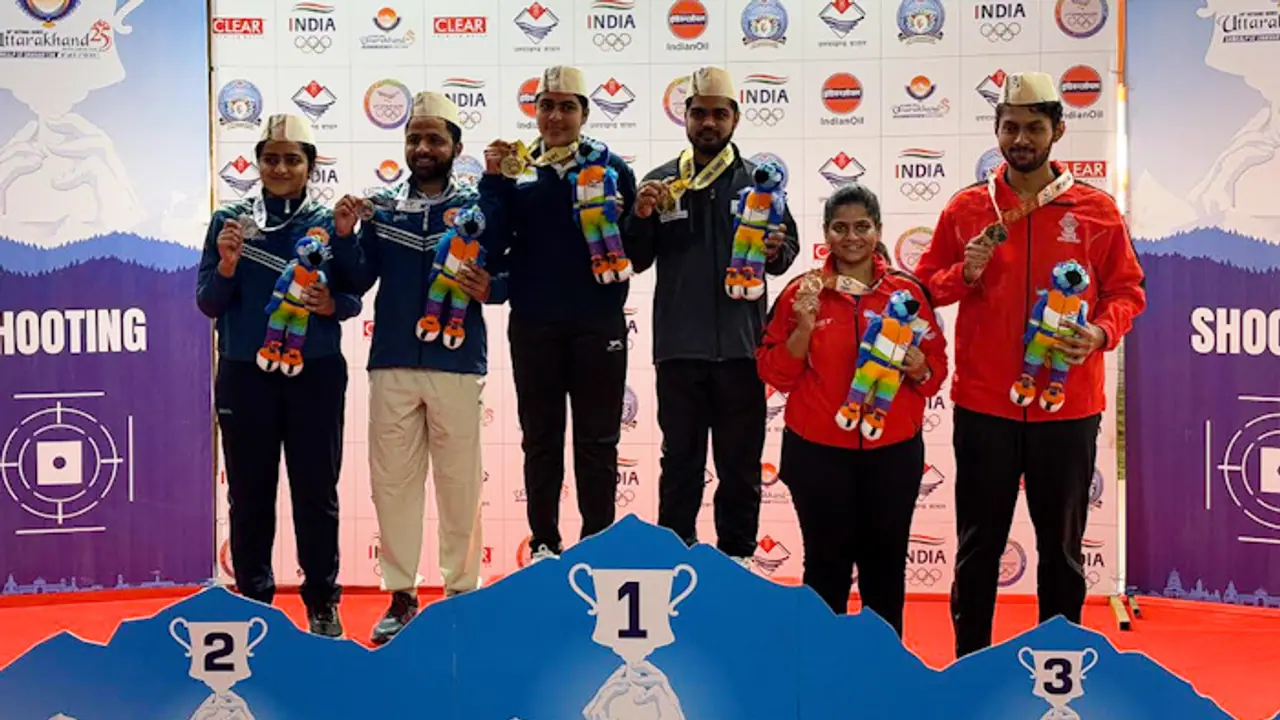Shooting Events Conclude at Trishul Shooting Range, Dehradun, in the 38th National Games