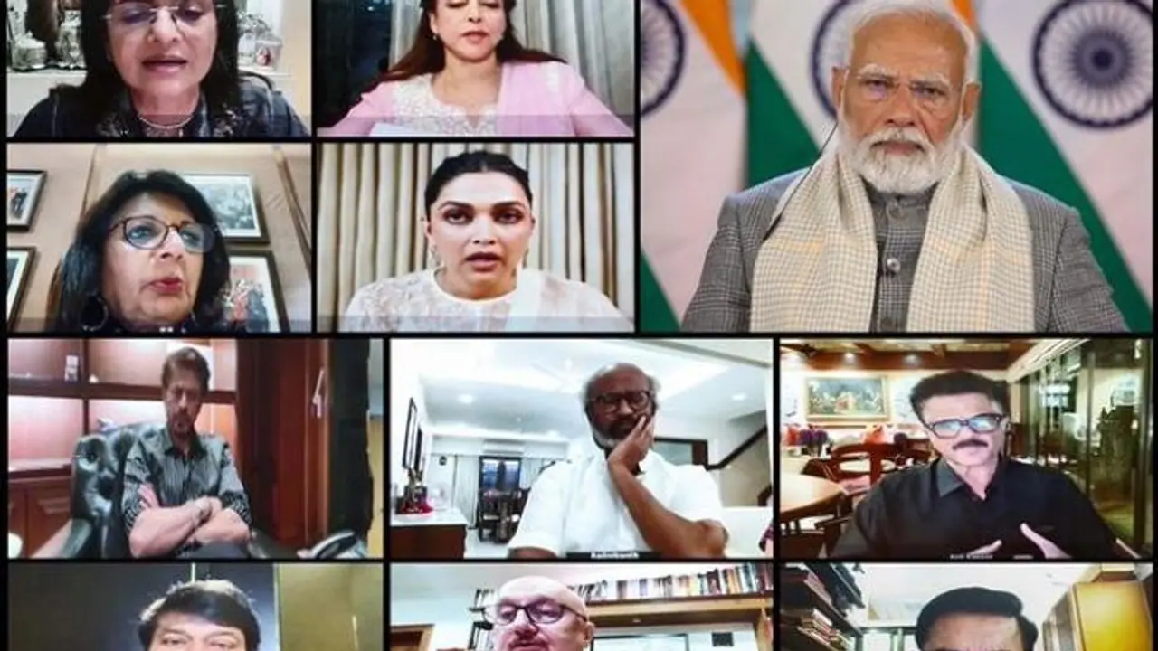 WAVES Summit: PM Modi interacts with Bollywood stars Amitabh Bachchan, Shah Rukh Khan, Diljit Dosanjh &more 