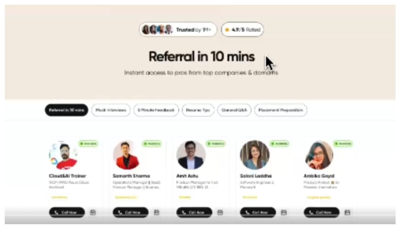 വെറും 10 മിനിറ്റിനുള്ളിൽ വിഷയ വിദഗ്ദരായ ആളുകളെ ‘ഡെലിവർ’ചെയ്യാന് ഇന്ത്യൻ സ്റ്റാർട്ടപ്പ്! വെറും 10 മിനിറ്റിനുള്ളിൽ വിഷയ വിദഗ്ദരായ ആളുകളെ ‘ഡെലിവർ’ചെയ്യാന് ഇന്ത്യൻ സ്റ്റാർട്ടപ്പ്!