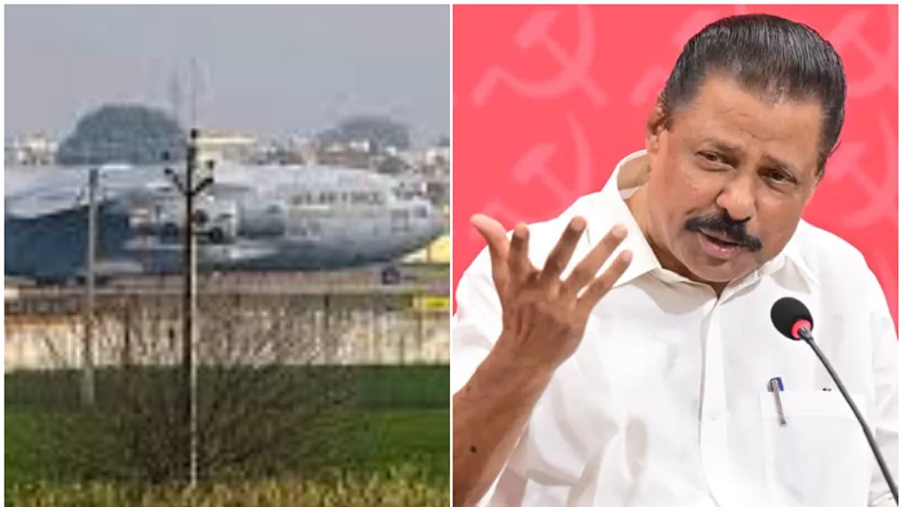 'ചെറിയ രാജ്യങ്ങൾ എതിർത്തു, ഇന്ത്യ ഒന്നും ചെയ്തില്ല'; വിലങ്ങണിയിച്ചുള്ള നാടുകടത്തലിനെതിരെ എം വി ഗോവിന്ദൻ 'ചെറിയ രാജ്യങ്ങൾ എതിർത്തു, ഇന്ത്യ ഒന്നും ചെയ്തില്ല'; വിലങ്ങണിയിച്ചുള്ള നാടുകടത്തലിനെതിരെ എം വി ഗോവിന്ദൻ