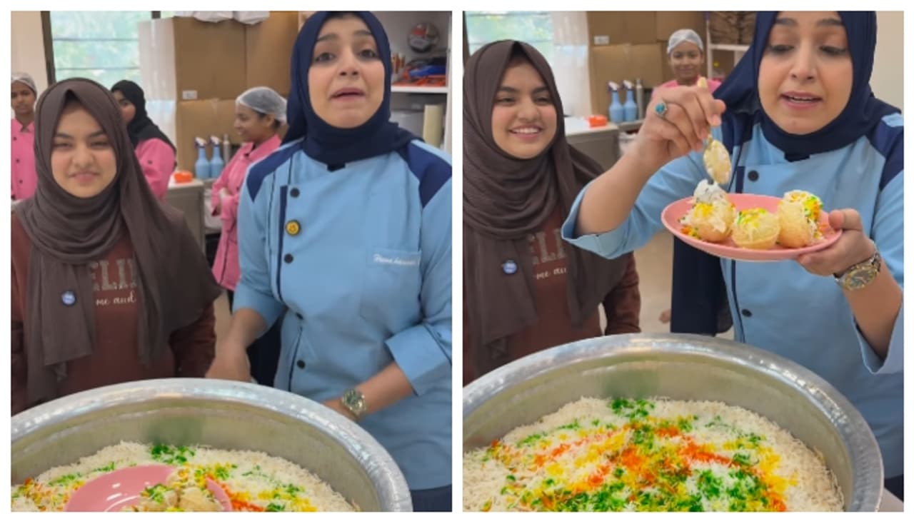 'ബിരിയാണിയോട് നീതി പുലര്ത്തുക'; പാനിപ്പൂരി ബിരിയാണി വീഡിയോയ്ക്ക് താഴെ കുറിപ്പ്, വീഡിയോ 'ബിരിയാണിയോട് നീതി പുലര്ത്തുക'; പാനിപ്പൂരി ബിരിയാണി വീഡിയോയ്ക്ക് താഴെ കുറിപ്പ്, വീഡിയോ