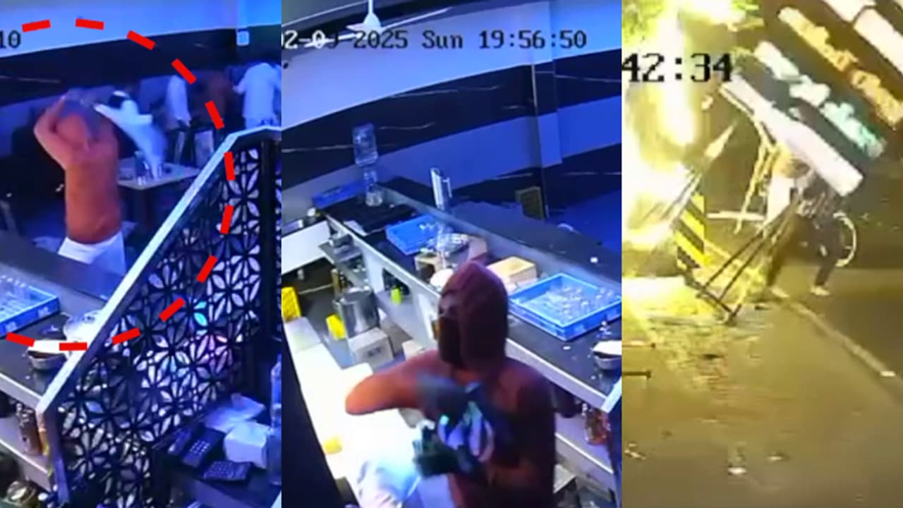 വടിവാളുമായെത്തിയ മൂന്നംഗം സംഘം ബാർ അടിച്ചു തകർത്തു, ഞെട്ടിപ്പിക്കുന്ന ദൃശ്യങ്ങൾ പുറത്ത്, ഒരാൾ കസ്റ്റഡിയിൽ വടിവാളുമായെത്തിയ മൂന്നംഗം സംഘം ബാർ അടിച്ചു തകർത്തു, ഞെട്ടിപ്പിക്കുന്ന ദൃശ്യങ്ങൾ പുറത്ത്, ഒരാൾ കസ്റ്റഡിയിൽ