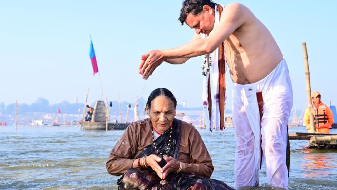 CM Dhami With maa CM Dhami With maa