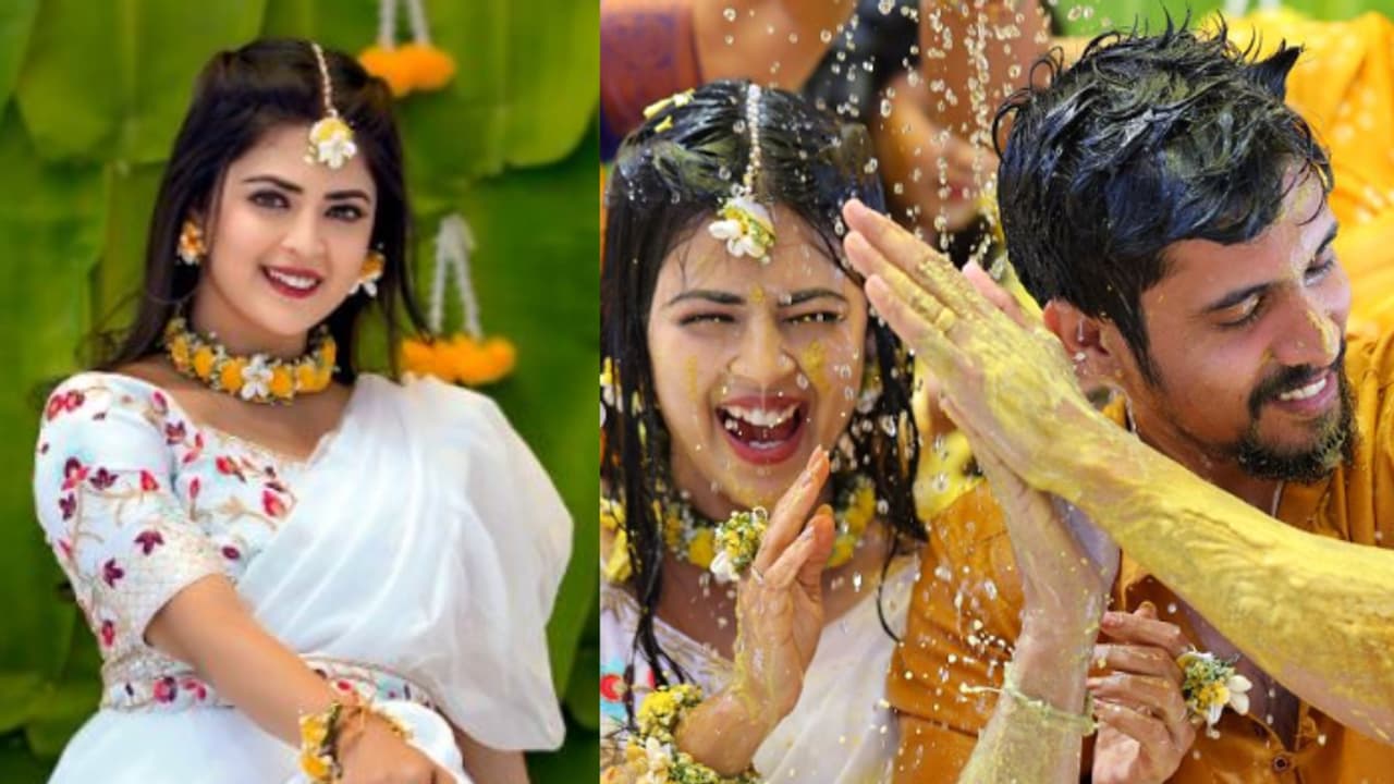 ഹൽദി ചടങ്ങുകൾ ആഘോഷമാക്കി മൻസി ജോഷി; വീഡിയോ വൈറൽ