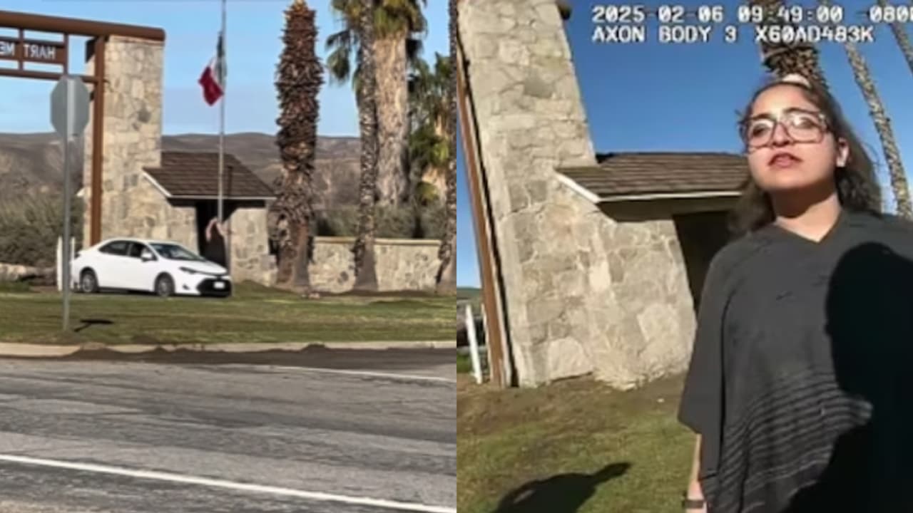 യുഎസിലെ പാർക്കിൽ അമേരിക്കൻ പതാക അഴിച്ചുമാറ്റി മെക്സിക്കൻ പതാക ഉയർത്തി യുവതി; 'ഇത് മെക്സിക്കോയുടെ ഭൂമിയാണ്' യുഎസിലെ പാർക്കിൽ അമേരിക്കൻ പതാക അഴിച്ചുമാറ്റി മെക്സിക്കൻ പതാക ഉയർത്തി യുവതി; 'ഇത് മെക്സിക്കോയുടെ ഭൂമിയാണ്'