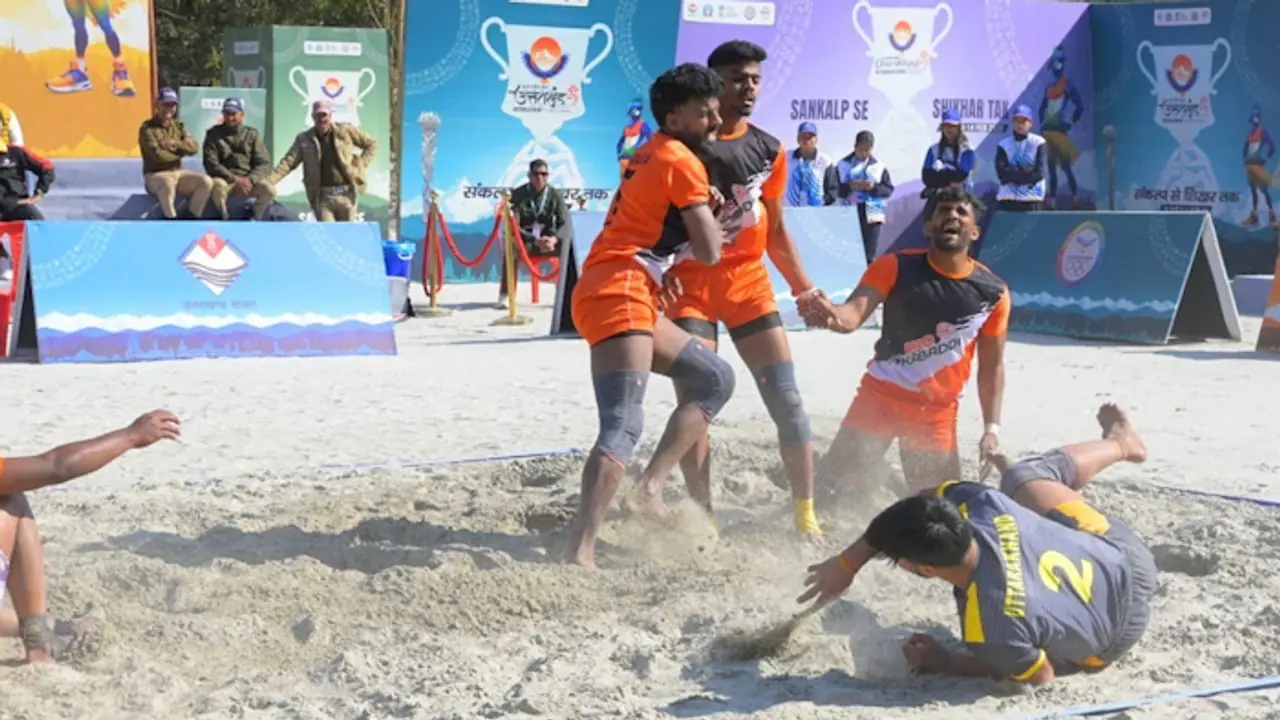 Uttarakhand Off to a Winning Start in National Beach Kabaddi