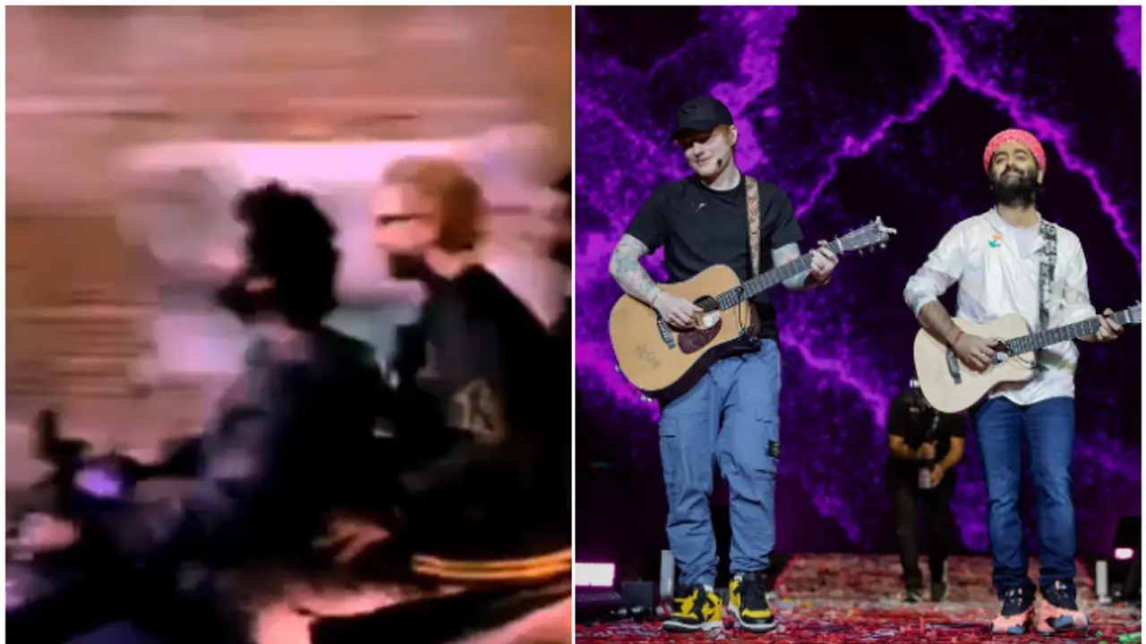 Arijit Singh takes Ed Sheeran for a ride on his scooty at his hometown Jiaganj; video goes VIRAL [WATCH]