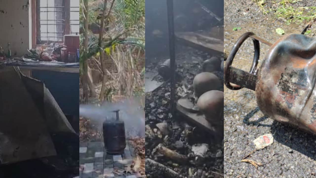 വട്ടിയൂർകാവിൽ ഗ്യാസ് കുറ്റി ചോർന്നു, ഫ്രിഡ്ജിൽ നിന്ന് തീപിടിച്ച് അടുക്കളയിൽ വൻ പൊട്ടിത്തെറി, ഗൃഹനാഥന് പരിക്ക്